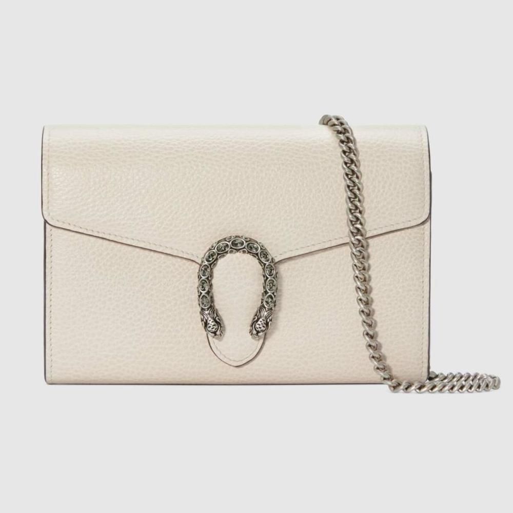 Gucci Wallet on a Chain Shoulder Bag White